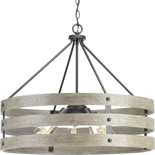 Gulliver Collection 5-Light Coastal Pendant Light Graphite