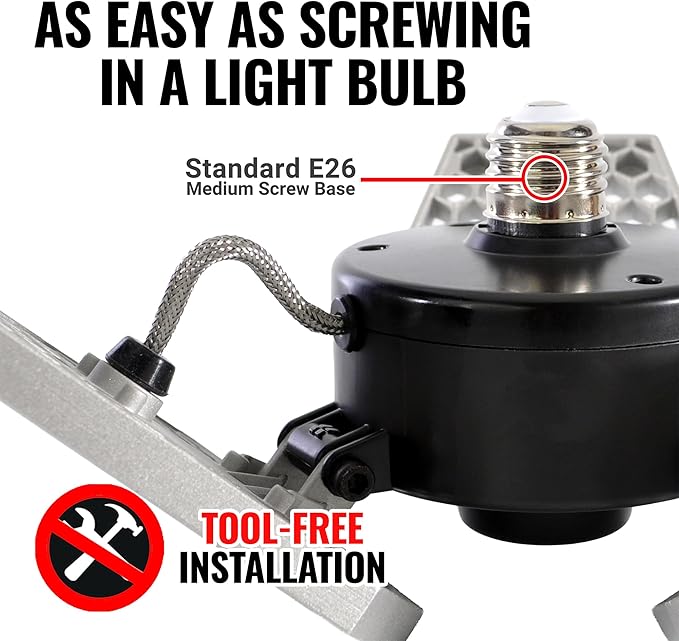 Striker Concepts 00342 TRiLIGHT 3000 Lm Screw-in Motion-Activated Ceiling Light