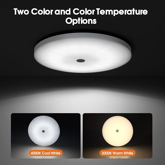 GZV RV Interior Lights, RV LED Ceiling Puck Light, 4 Pack 4.5 Inch 12V, RV Boat Interior Lighting, Dimmable Light for Camper Travel Trailer Motorhome(3000K with Warm White Light)