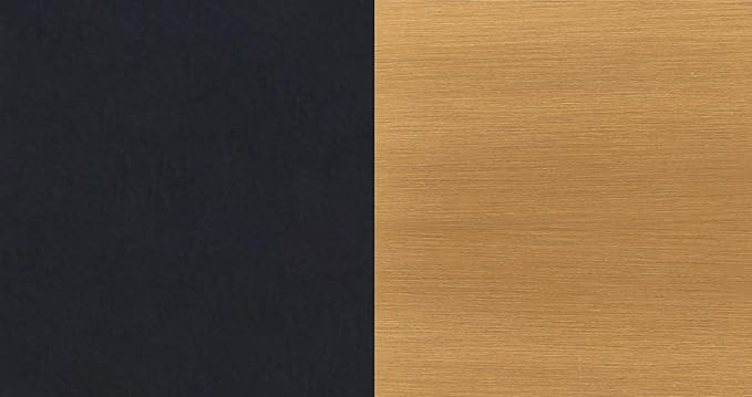 Canarm Jenner 3-Light Semi-Flush Mount Ceiling Light, 15-Inch Matte Black and Gold Finish with Ribbed Glass, Contemporary Lighting for Living Room, Bedroom or Dining Room