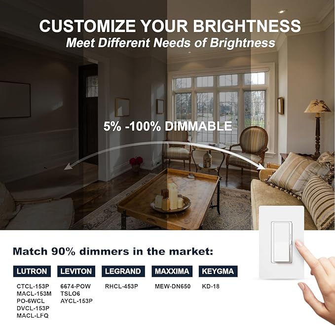 4 Pack Black 4-inch 5 CCT Gimbal LED Recessed/Downlight Color Selectable 2700K/3000K/3500K/4000K/5000K 800Lm 9W 120V Dimness Adjustable LED Lights