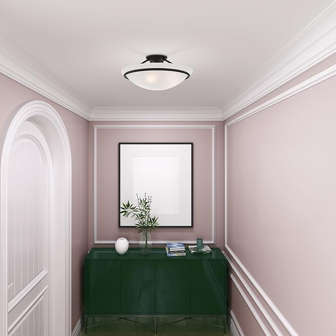 Livex Lighting 4824-04 Newburgh 3-Light Ceiling Mount, Black