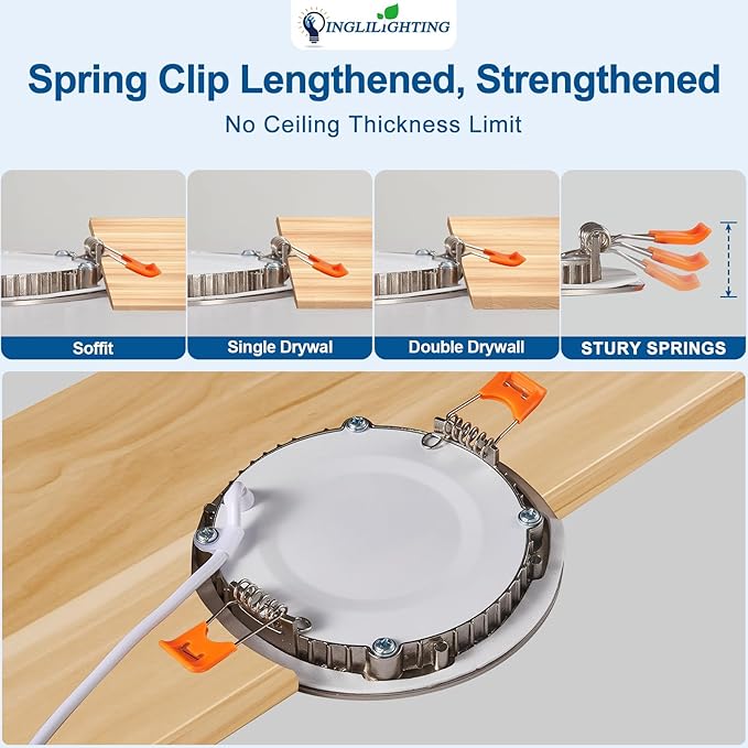 DLLT LED Recessed Ceiling Light: 24 Pack 3 Inch Brushed Nickel Recessed Lighting