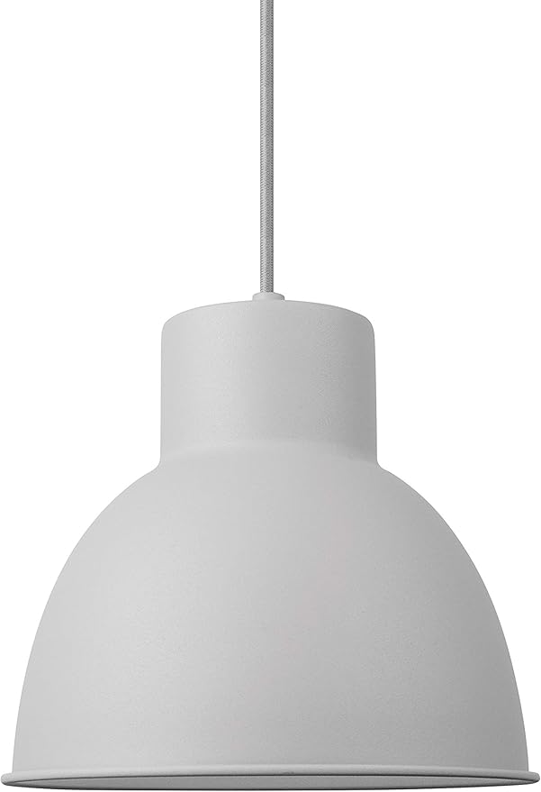 GLOBE Electric 61002 1-Light Pendant, Matte Gray, Gray Designer Fabric Cord