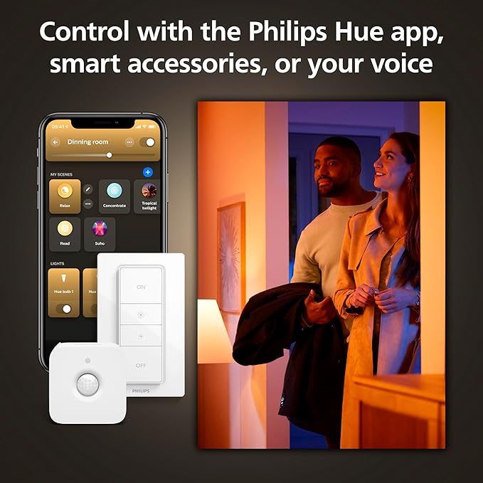 Philips Hue Datura Smart Ceiling Panel (Rectangular 11.81in x 47.24in) White & Color LED Ceiling Light, Bluetooth Compatible, Voice Control with Alexa, Apple Home & Google Assistant