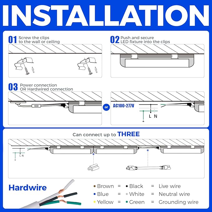 Barrina LED Shop Lights, 8FT 100W 15000LM 6500K, Super Bright White, V Shape, Clear Cover, High Output, Linkable, T8 LED Tube Light, for Garage 8 Foot with Plug (Pack of 12)