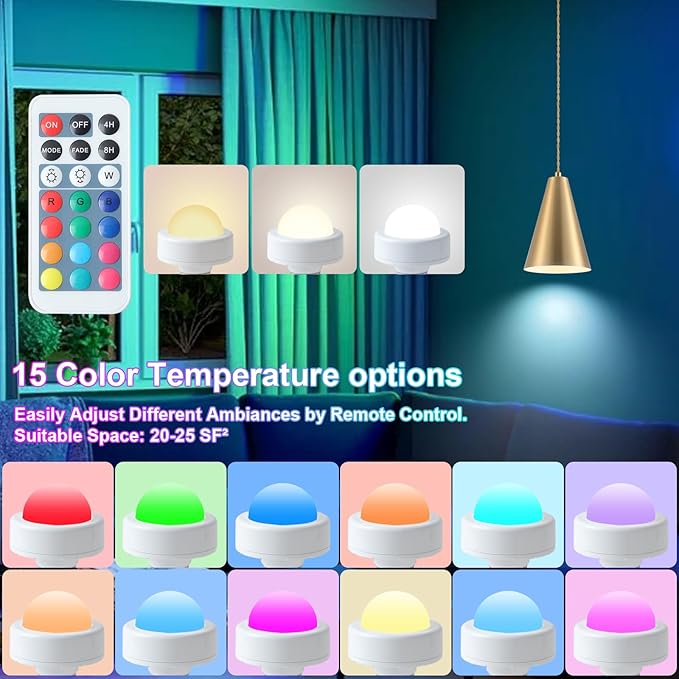 Dijiahua Gold Battery Operated Pendant Lights Kitchen Island 3 Pack with Remote Control,Wireless Rechargeable 12 Color Temperatures Lamp Fixtures with Brass Metal Shade, Modern Hanging Lighting