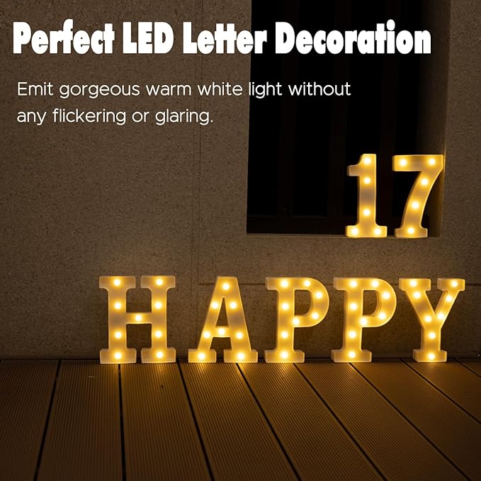 LED Marquee Numbers, Small Light Up Numbers for Party, 8.58 Inch Battery Powered Lighted Number for Birthday, Night Light, Table or Home Decor (Number 7)