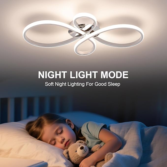 Modern LED Ceiling Light, Hallway Light Chrome Close to Ceiling Light for Kitchen Bedroom Balcony Bathroom Living Room (23.62Inch)