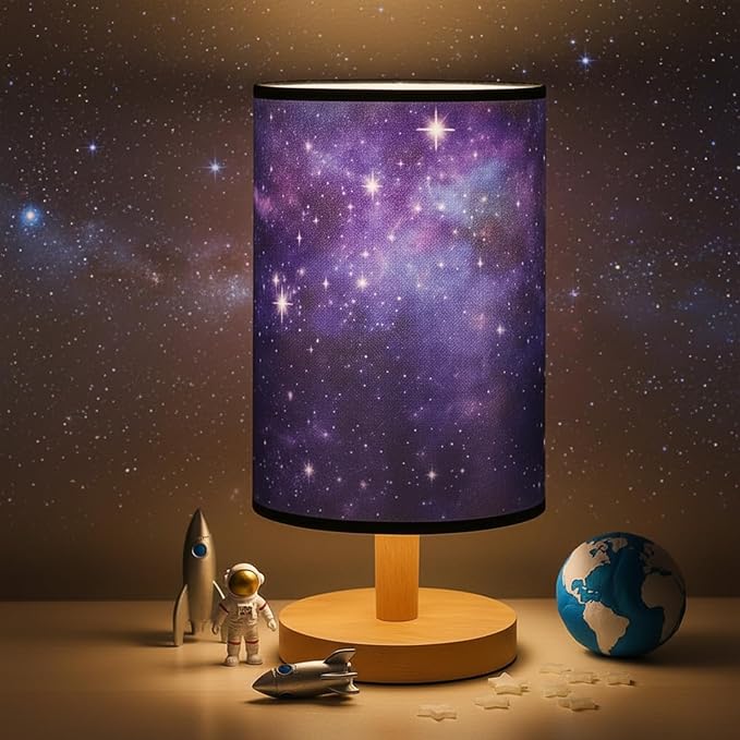 Glooglitter Space Galaxy Table Lamp Planets Gifts 3 Colors Dimmable Lights 9.72 x 5.12 Inch Planets Night Light Bedside Lamps Decoration for Bedroom Desk Birthday Gifts Home Decor