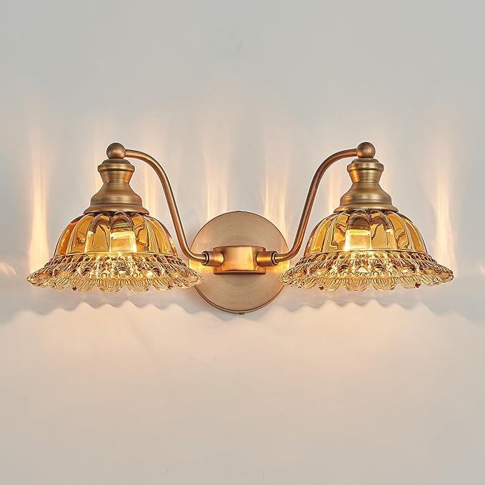 XIEDUN Tea 2 Light Vanity Light Bathroom Light Vanity Lights for Bathroom Vanity Light Fixtures