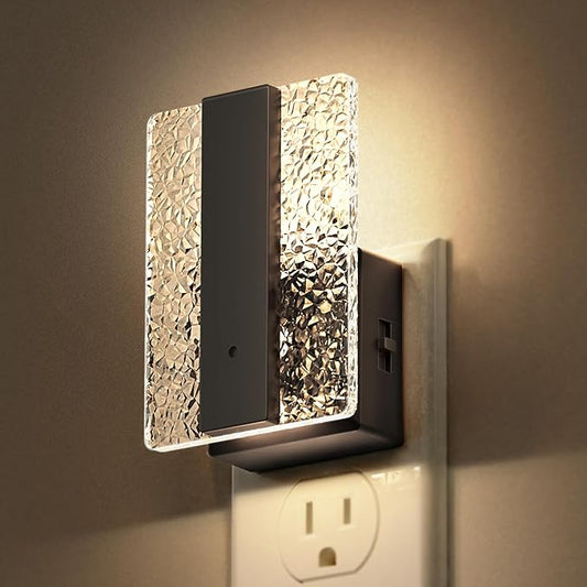 DORESshop LED Night Lights Plug Into Wall, Decorative Night Light with Dusk-to-Dawn Sensor, Dimmable Nightlights, Adjustable Brightness Night-Lights for Bathroom, Hallway, Bedroom,Stairway, 1 Count
