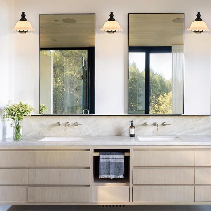 XIEDUN Vanity Light Black Wall Sconces Modern Bathroom Sconces