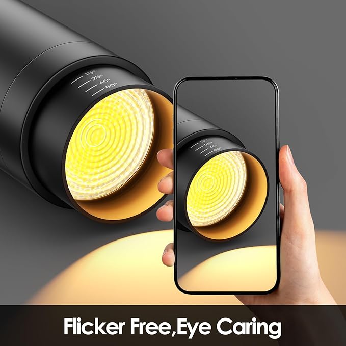 Remote Control LED Pendant Lights with Adjustable Cord, Dimmable Hanging Pendant Lighting Fixtures for Kitchen Island Over Table, Zoomable 2700K-6000K, CRI97+ 10W 1000LM, Black (1 Pack)
