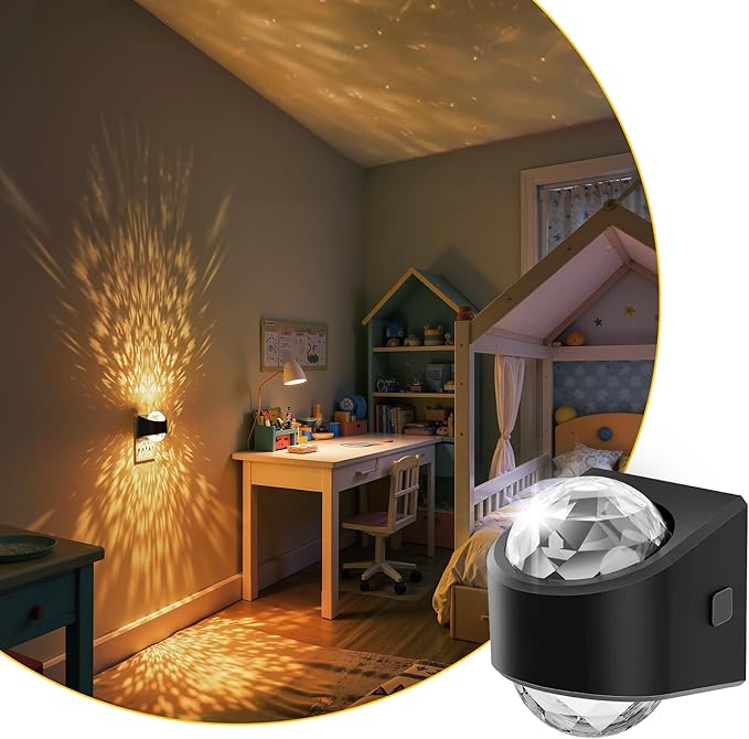 L LOHAS LED Night Light,Night Lights Plug into wall, Projector Night Light with Dusk to Dawn Sensor,3000K Soft White, Adjustable Brightness, Nightlight for Kids Nursery Bathroom Christmas Gift