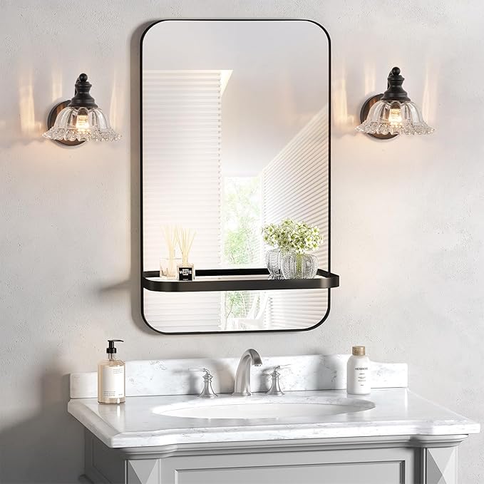 XIEDUN Vanity Light Black Wall Sconces Farmhouse Bathroom Sconces