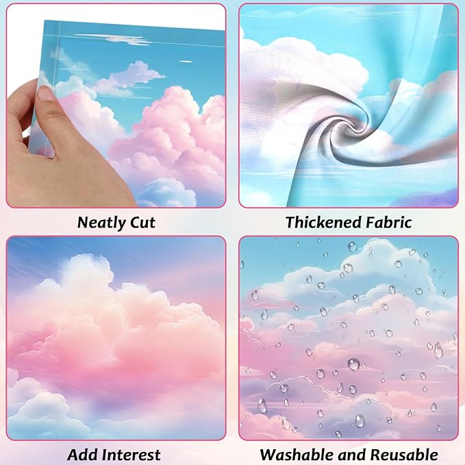 8 Pcs Fluorescent Light Covers with 80 Magnets Decorative for Classroom Ceiling Light 4 x 2 Feet Magnetic Lights Covers Filter Easy Install for Office Hospitals & Home Drop Ceiling Supplies (Cumulus)