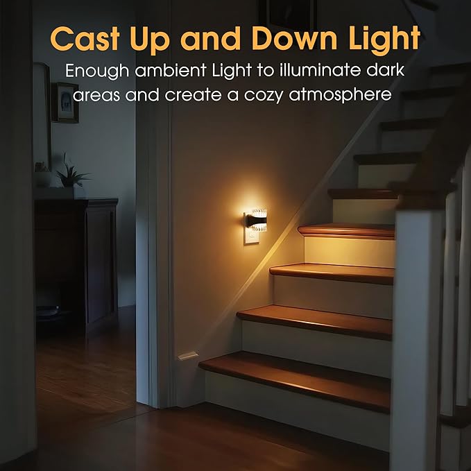 Briignite Night Light, Night Lights Plug into Wall, LED Clear Night Light for Kids, Adjustable Brightness NightLights with Dusk to Dawn Sensor for Bedroom Bathroom, 3000K/4000k/5000K, 2 Pack