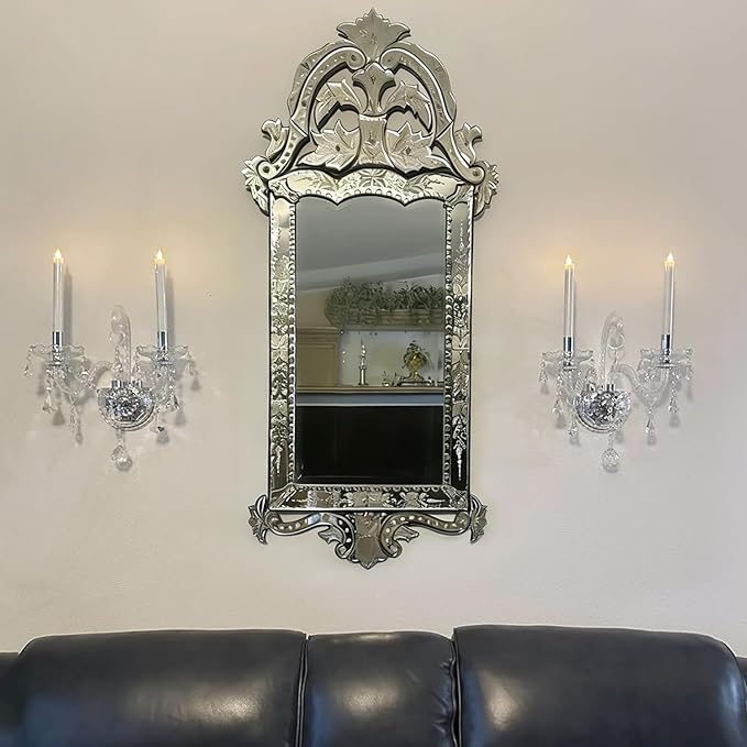 Vintage Crystal Wall Sconce Lighting Crystal Wall Light Elegant 2 Lights European Style Decorative Luxury Sconces Wall Lamp for Bathroom Bedroom Bedside Entryway Sconce Light