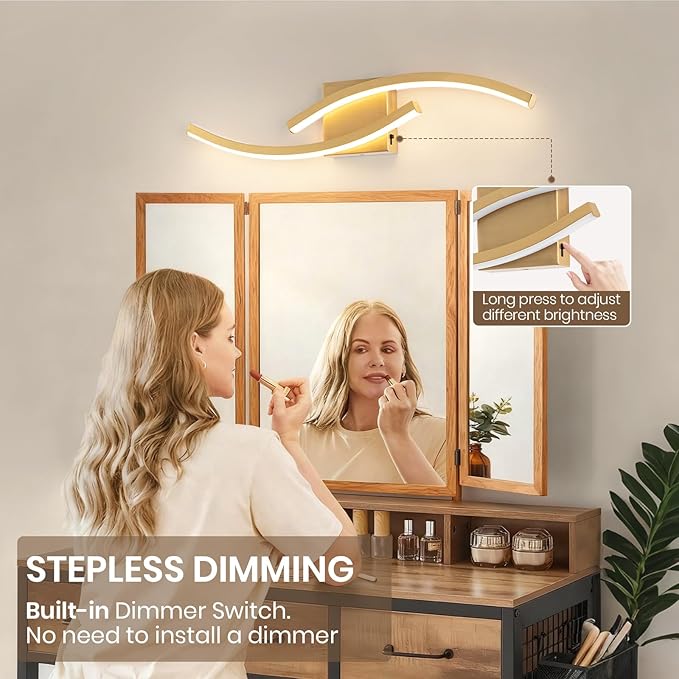23.62 inch Vanity Light for Bathroom Lighting Fixtures Over Mirror Dimmable 5CCT Vanity Lighting Fixture Modern Bathroom Vanity Light Modern Wall lamp