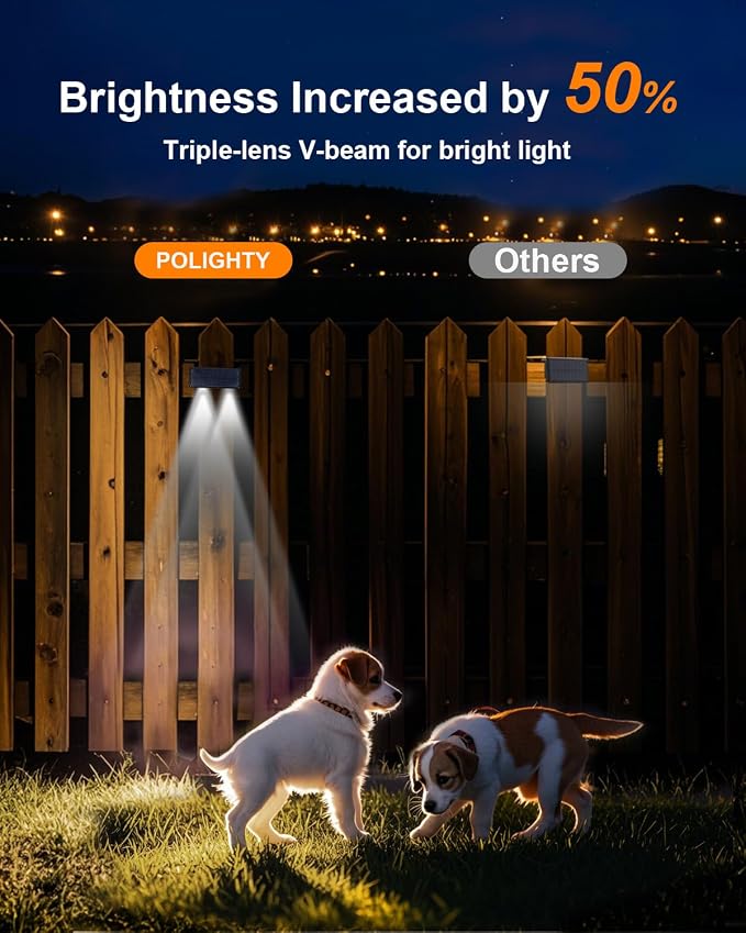 Solar Fence Lights Outdoor Waterproof LED Spot Lights, Cool White, Easy Install, Enhanced Security, for Step, Wall, Deck, Patio, Yard, Stair, Walkway, Garden, Garage, Rail, Pool, 16 Pack