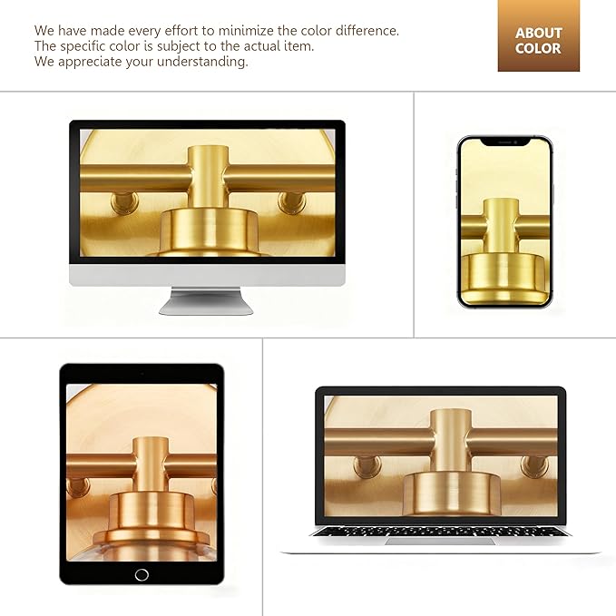 Gold Bathroom Vanity Lights, 3-Light Wall Sconce with Glass Globe Shade, Vanity Lighting for Bathroom/Bedroom/Dressing Room, Vertical/Horizontal Mounted, E26 Bulb Base (Bulb Not Included)