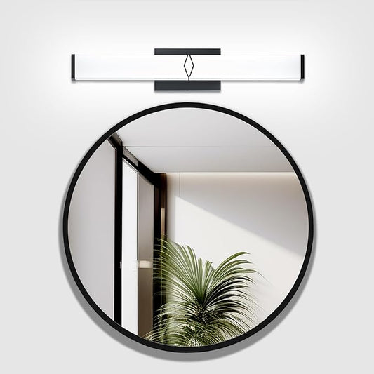 24 Inch Bathroom Vanity Light 2500LM, 5700K Daylight White Modern Bathroom Light Dimmable, AC 120V 25W Matte Black LED Vanity Lighting Fixtures Wall Sconce ETL Certified, 1Pack