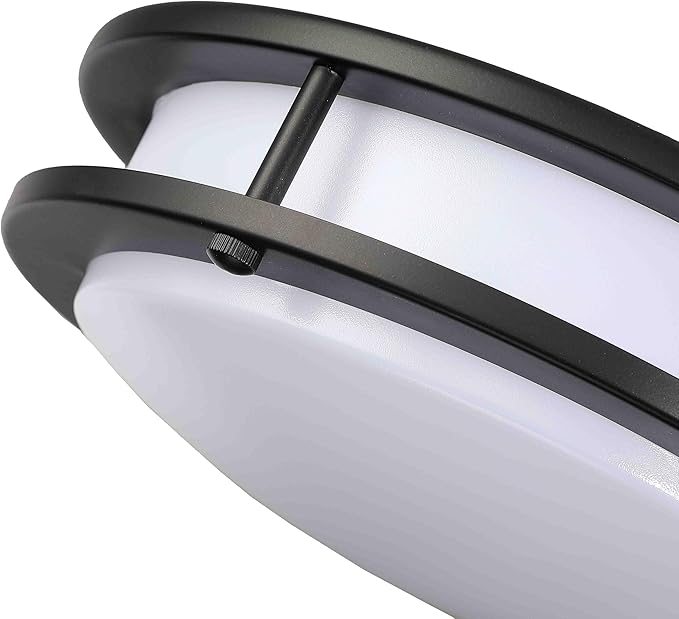 11 Inch LED Ceiling Light Fixture, 2700K/3000K/3500K/4000K/5000K Adjustable, Dimmable Flush Mount Modern Lighting for Bedroom Living & Laundry Room Kitchen Hallway Bathroom Basement, Black, 2 Pack