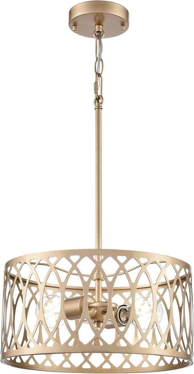 ML Lighting 42102-PMG Arelyn 13" Wide 2-Light Pendant - Painted Modern Gold