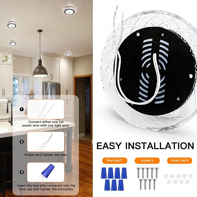 BlueFire RV Interior Lights - 600LM Dimmable LED Ceiling Dome Lights, 4 Colors, 12-18V Fixture with Dimmer Switch for Under Cabinet, Camper Van, Truck, Motorhome, Boat (3 Pack)