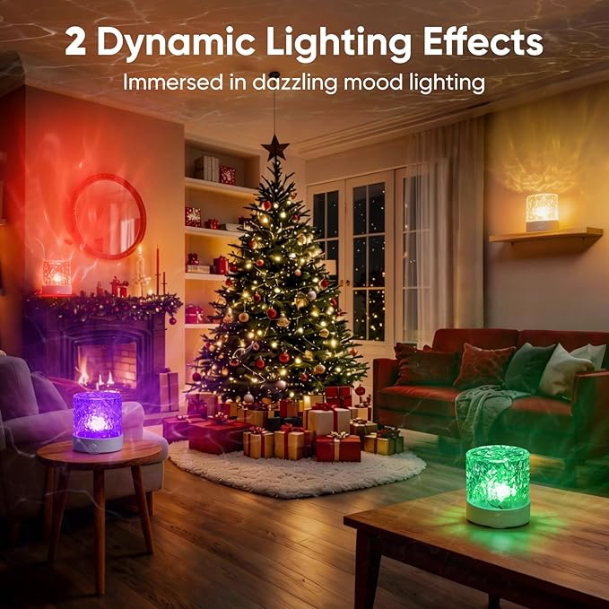 YXQUA Northern Lights Ocean Wave Projector Light, Galaxy Light Projector, 16 Colors Gradual Rotating Water Ripple Ambient Light Non-Wood, Aurora Projector for Sleeping, Home Theater, Party (Charge)