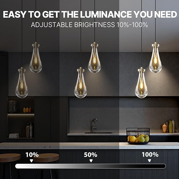 Raindrop Pendant Lights Kitchen Island: Vintage Copper Teardrop Hanging Light - 2 Head Crystal Pendants Light over Dining Table - Durable Raindrop Lighting Fixture for Bedroom Hallway Bulb Included
