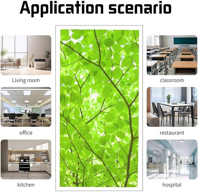 2 Pack Fluorescent Light Cover for Ceiling, Green Branches and Leaves Magnetic Cover, Classroom Supplies for School, Home Office