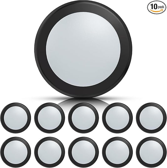 ECOELER 6 Inch LED Flush Mount Ceiling Light, Dimmable LED Disk Light, 16.5W 1000 Lm, 3000K Warm White, Black Trim, Suitable for J-Box or Recessed Can, ETL&FCC Listed, 10Pack
