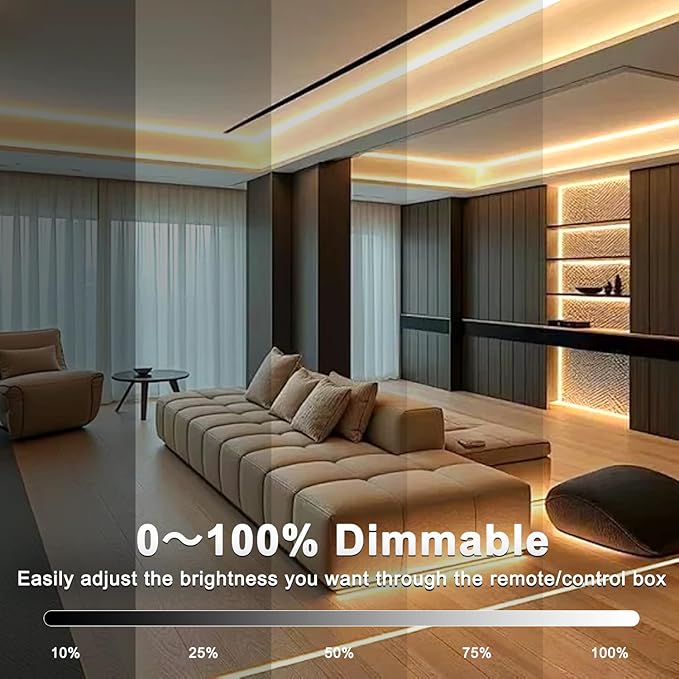 3.3FT COB LED Strip Lights，5V USB Powered LED Tape Lights 8mm Width with App Control，3000K Dimmable Warm White Flexible Light Strip TV Backlight for Bedroom Shelf Under Cabinet Kitchen DIY