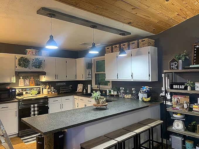 3 Pack Single Kitchen Island Mini Metal Drum Pendant Light Industrial Hanging Ceiling Light Fixtures for Over Sink Bar,Dining Room,Corridor,Entryway,Hallway