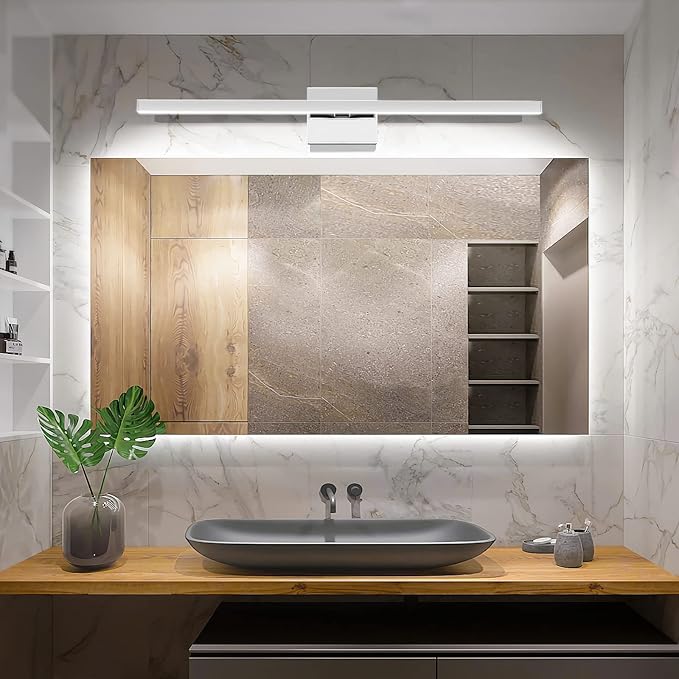 VOLISUN Modern Bathroom Vanity Light 31.5 inch, 18W Dimmable 5CCT Led Bathroom Light Fixture Over Mirror, Chrome Bar Wall Lights for Bathrooms Mirror Cabinets Bedroom-ETL Certificated