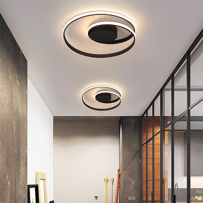 18 Inch LED Flush Mount Ceiling Light, Modern Dimmable Round Ceiling Lamp with Remote Control, Low Profile Indoor Lighting for Bedroom, Kitchen, Dining Room