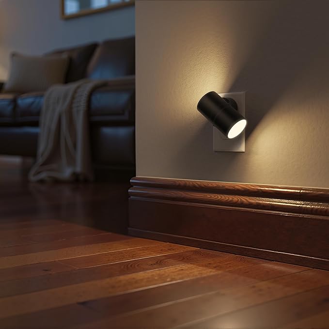 Briignite Night Lights Plug into Wall, 5CCT LED Night Light Plug in, Dusk to Dawn Sensor, 330° Swivel Plug, 0-100LM Adjustable Brightness, Dimmable NightLight for Hallway, Bedroom, Stairway, 2 Pack