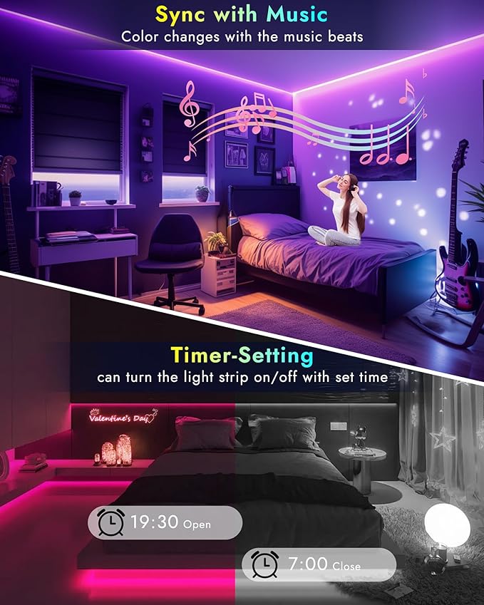 RGBW COB Led Light Strip 32.8FT/10M, 12mm Flexible Led Tape Light 6720LEDs, 24V/8A, COB Led Light 3000K/5000K Dimmable, Bright Smart Led Strip Lights for Bedroom, TV Backlight