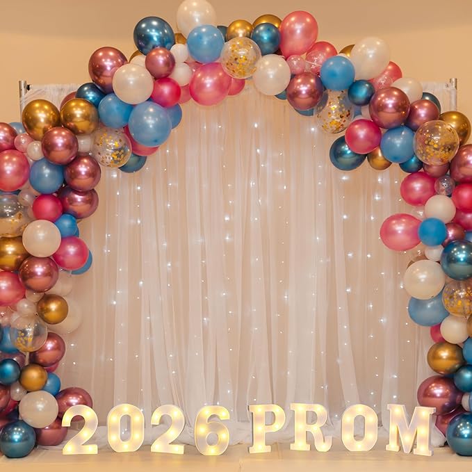 Woanger 8 Pcs 2026 Prom Light up Letters Sign Set LED Graduation Decorations Marquee Class of 2026 Ornaments for Graduation High School College Table Home Party Supplies, Battery Operated