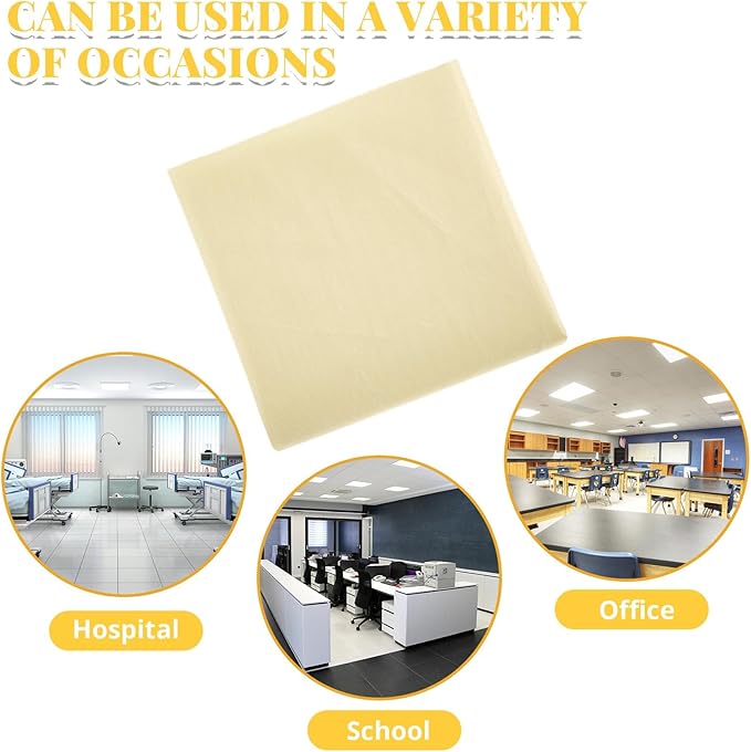 6 Pack Fluorescent Light Covers Magnetic Fluorescent Light Covers for Classroom Fabric Florescent Light Covers Light Filters for Office Hospital Home Classroom School Warm Yellow