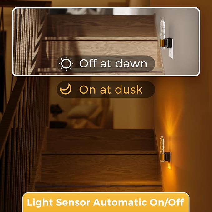 L LOHAS LED Night Light, Amber Candle Night Lights Plug into Wall,2 Pack 0-100 LM Dimmable Nightlight, Plug in Bubble Night Light with Dusk to Dawn Sensor, for Bathroom Hallway