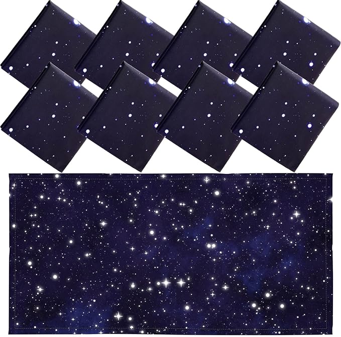 Patelai 8 Pack Fluorescent Light Covers for Classroom Ceiling 4 x 2 Feet Magnetic Light Covers Filter for Office School Drop Ceiling Supplies(Starry Style)