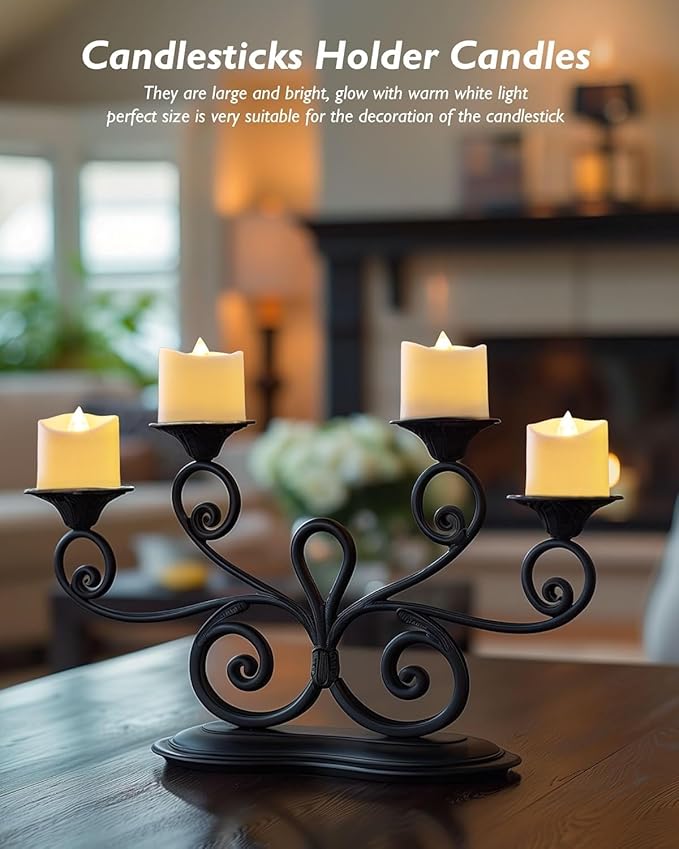 Homemory 24Pack 400+Hour Remote Control Flameless Candles, 2/4/6/8H Timer Led Votive Candles, Battery Operated Tea Lights for Wedding Table Centerpiece, Holidays, Halloween Pumpkins, Christmas Decor