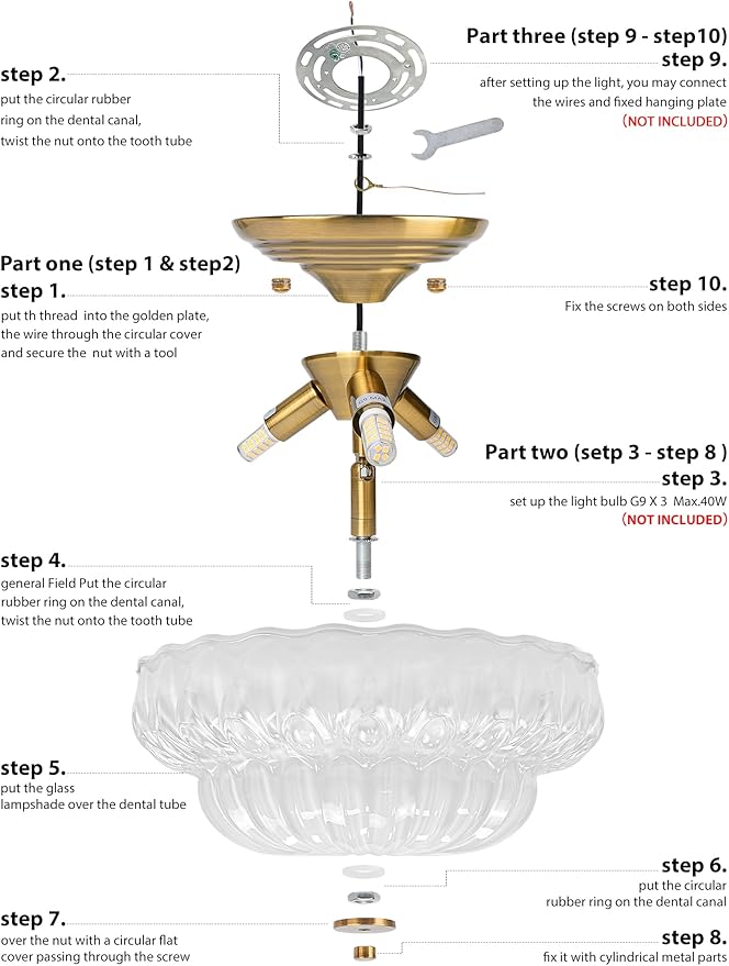 Semi Flush Mount Ceiling Light,11IN Vintage Gold Hallway Lights Fixture,3-Bulb Globe Milk Glass Close to Ceiling Light for Bathroom, Hallway, Dining Room,Bulb Not Included
