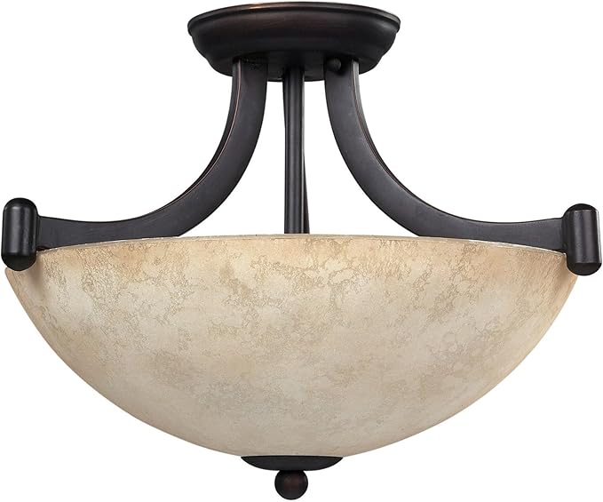 Canarm ICH375A03RA14 3 Light Warren Dual Large Pendant Light Fixture, Bronze