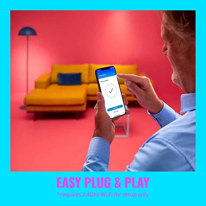 WiZ Connected 6FT RGB Wi-Fi LED Smart Color Changing Light Strip - Connects to Your Existing 2.4Ghz Wi-Fi - Control with Wiz Connected App - No Hub Required
