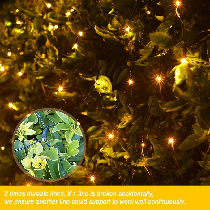 echosari Net Lights Battery Operated, 100 LED Dual Color Changing Bush Lights 5X 5Ft Christmas Net Light with Remote for Garden Shrub Bush Fence Decor (Warm White & Multicolor)