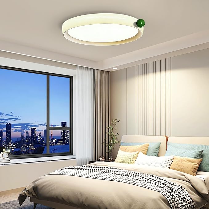 Round Flat Panel Light, Dimmable Modern Flush Mount Ceiling Light Fixture,24W 3000K/4000K/5000K,Fits for Hallway Kitchen Bedroom Living Room Closet Room